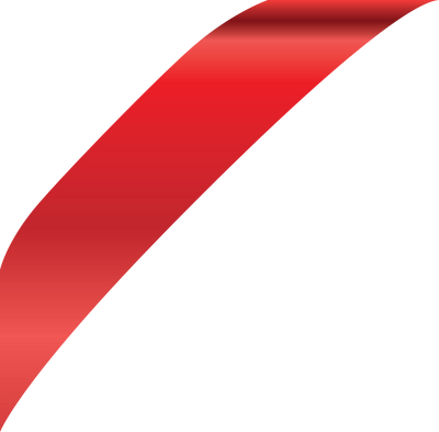 Red Ribbon Label Corner
